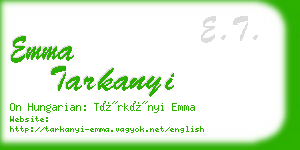 emma tarkanyi business card